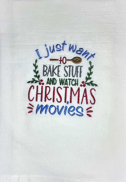 Personalized Holiday Kitchen Towels - Winter/Christmas