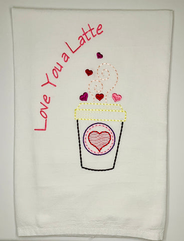 Personalized Holiday Kitchen Towels - Valentine's Day